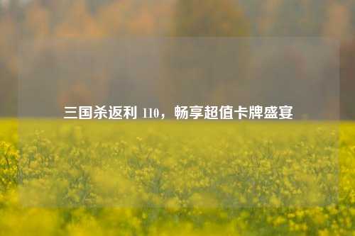 三国杀返利 110，畅享超值卡牌盛宴