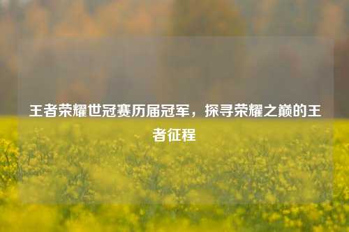 王者荣耀世冠赛历届冠军，探寻荣耀之巅的王者征程