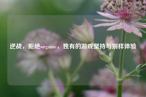 逆战，拒绝wegame，独有的游戏坚持与别样体验