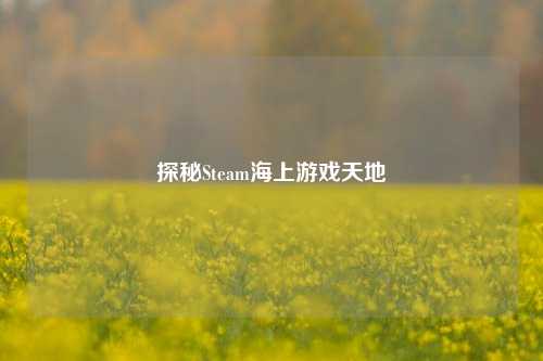 探秘Steam海上游戏天地